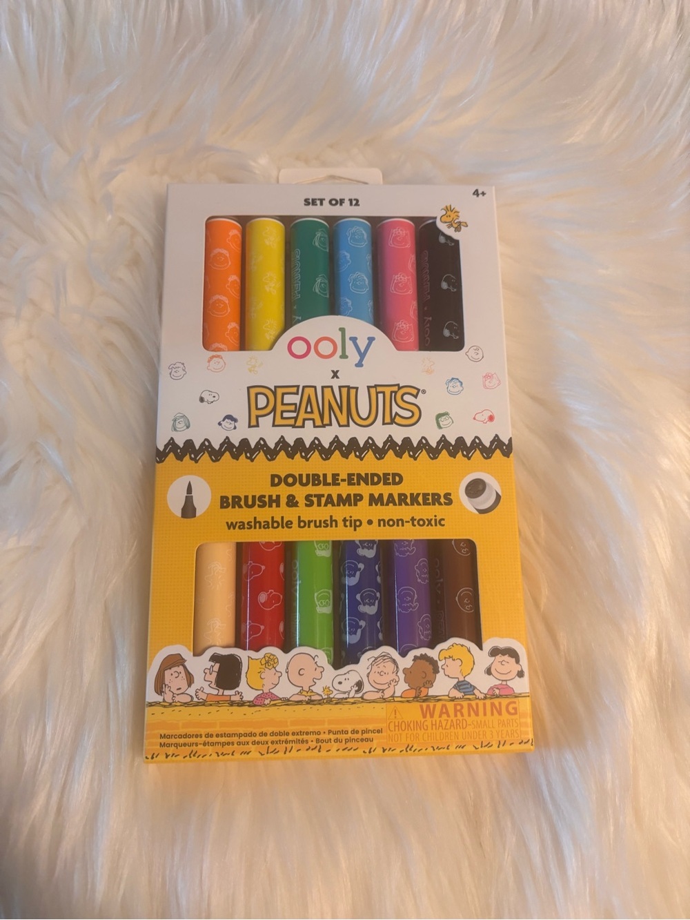 NEW Ooly x Peanuts Double-Ended Brush & Stamp Markers - Set of 12